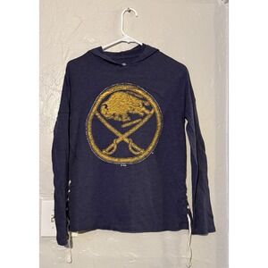 NHL Buffalo Sabres Womens Sweatshirt Side Lace Up Shirt Size Small
